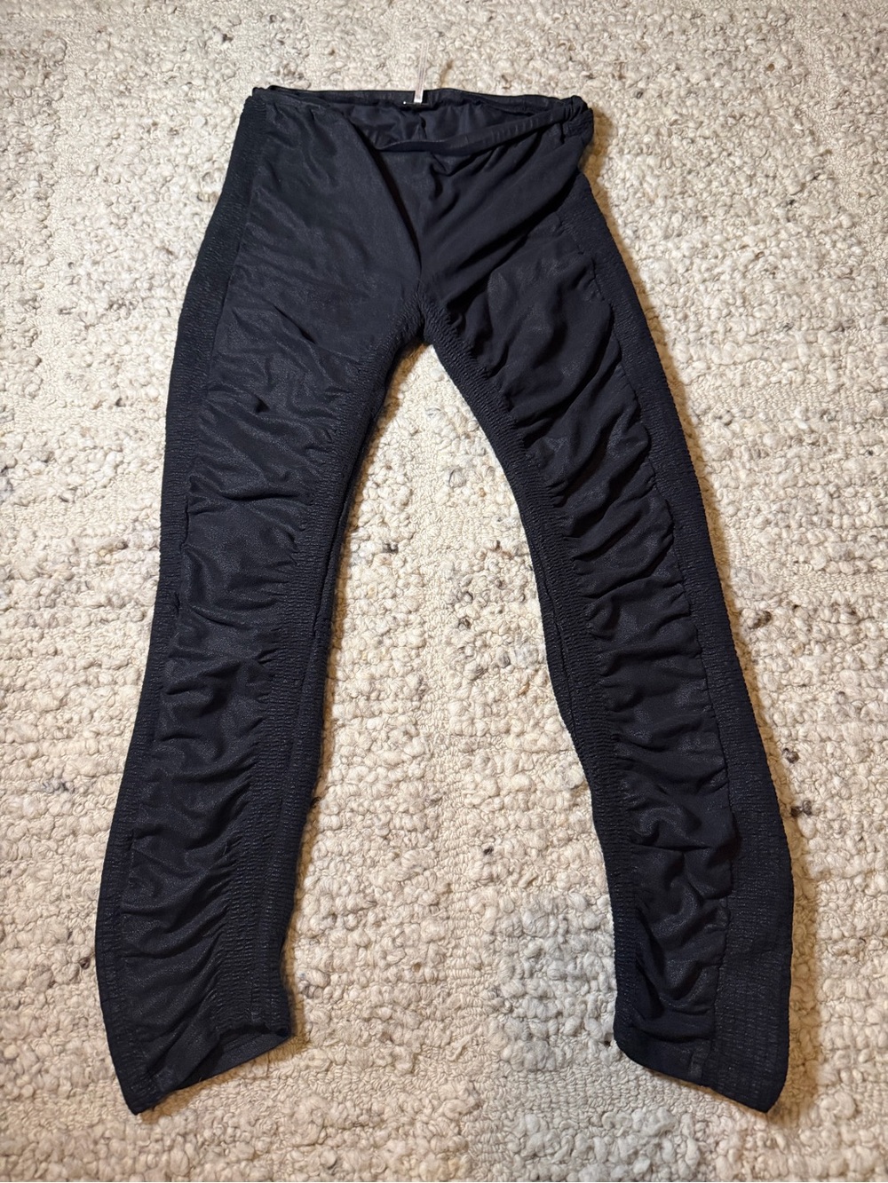Free People Black Ruched Leggings